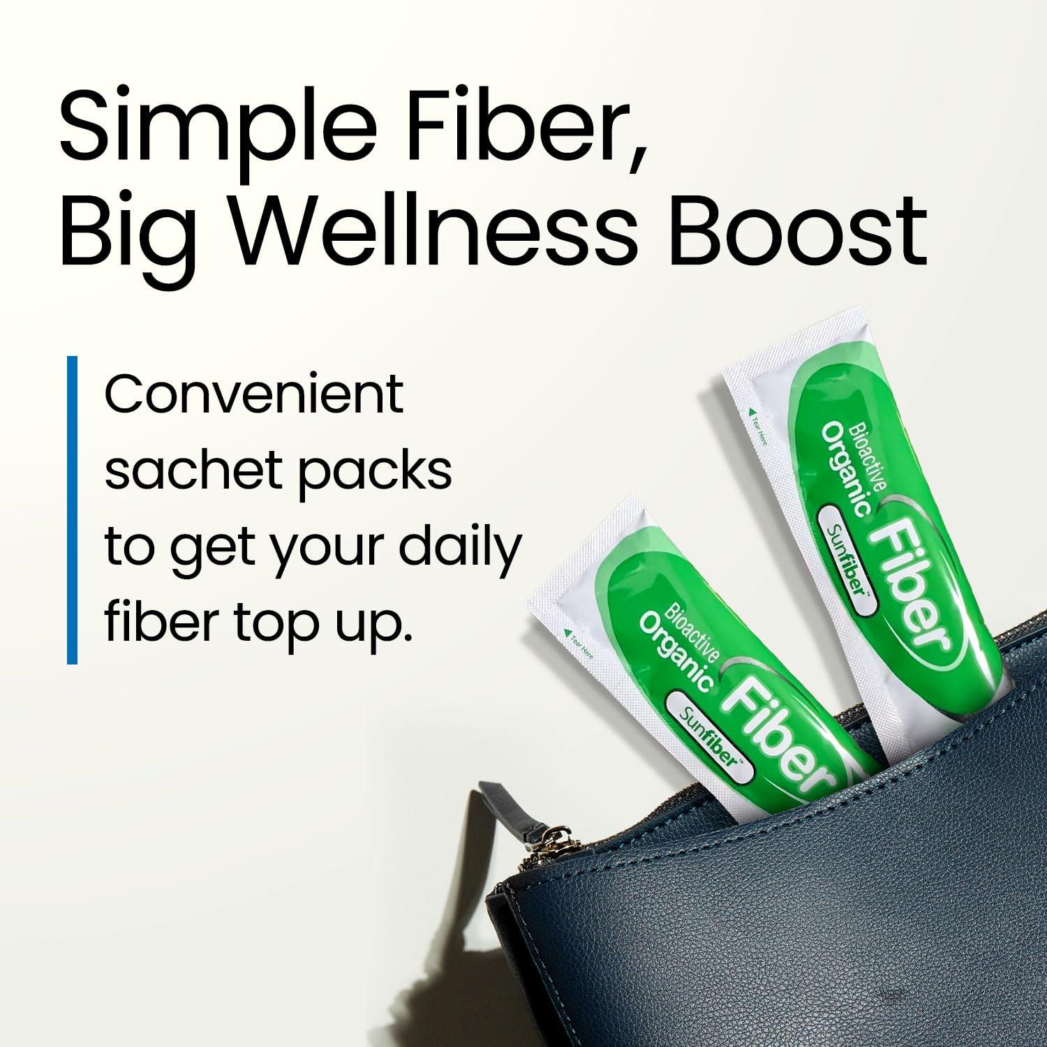 LABO Nutrition LABO Nutrition Bioactive Organic Fiber, Sunfiber Soluble Prebiotic Fiber Supplement, Support Healthy Digestive, Intestinal, Wellness with Partially Hydrolyzed Guar Gum, Low-FODMAP, Non-GMO, 30 Sachets