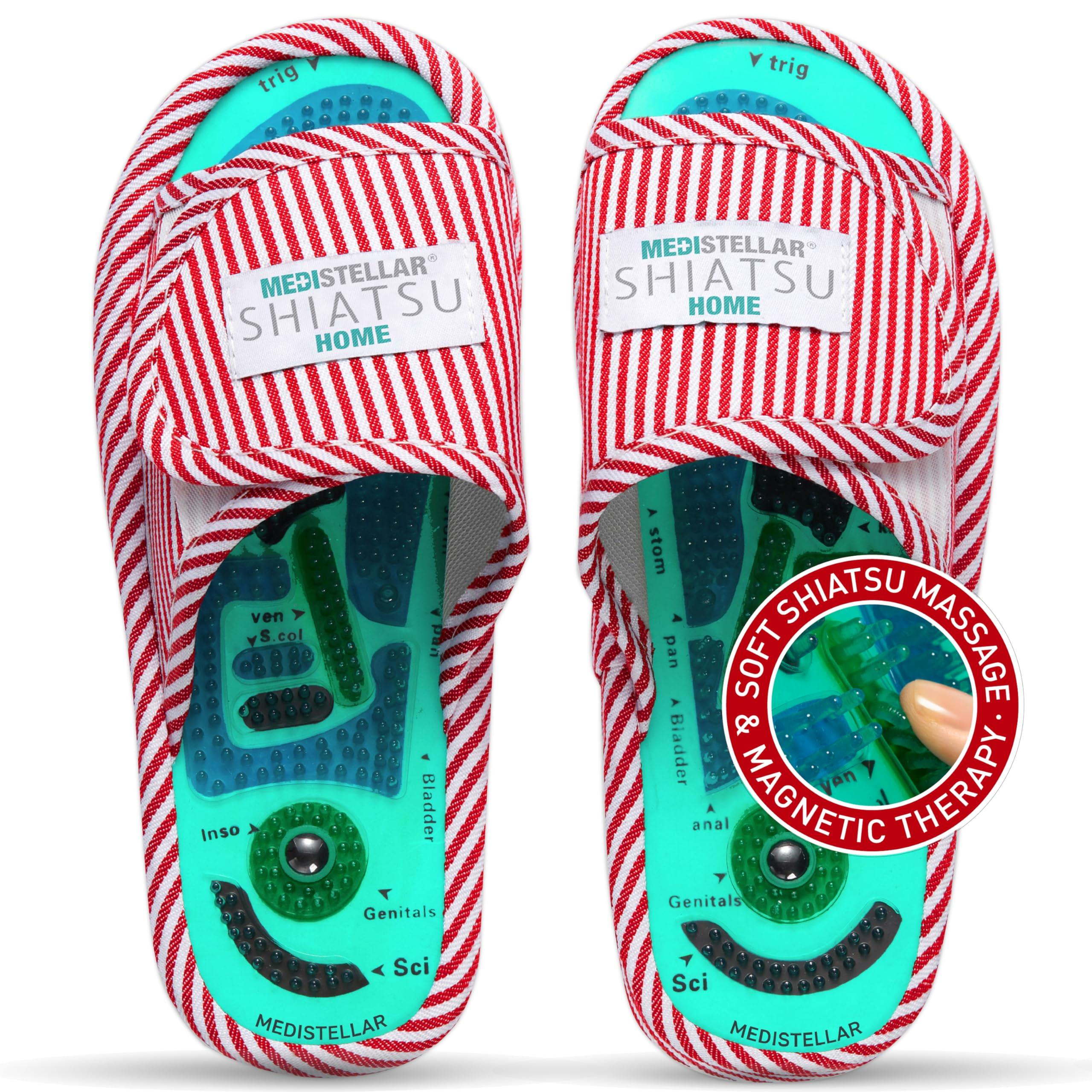 MEDISTELLAR Acupressure Massage Slippers for Plantar Fasciitis & Neuropathy Relief Reflexology Foot Massager Sandals, Ideal Gift for Men & Women, Stress & Tension Relief, Pain Management for Foot Health