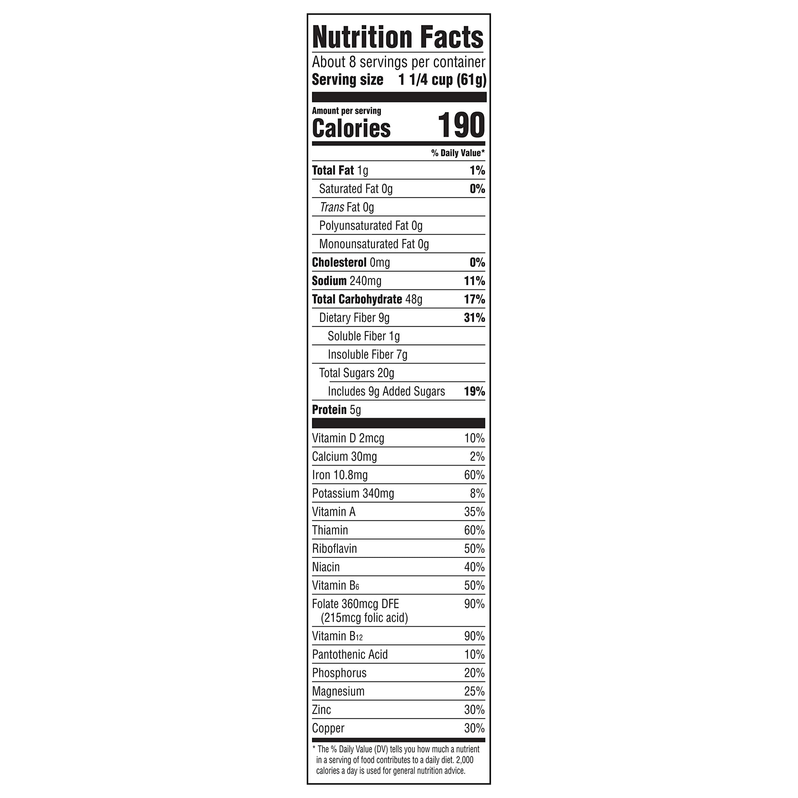 Post Post Raisin Bran, Whole Grain Wheat & Bran Breakfast Cereal, Kosher, 16.6 Ounce