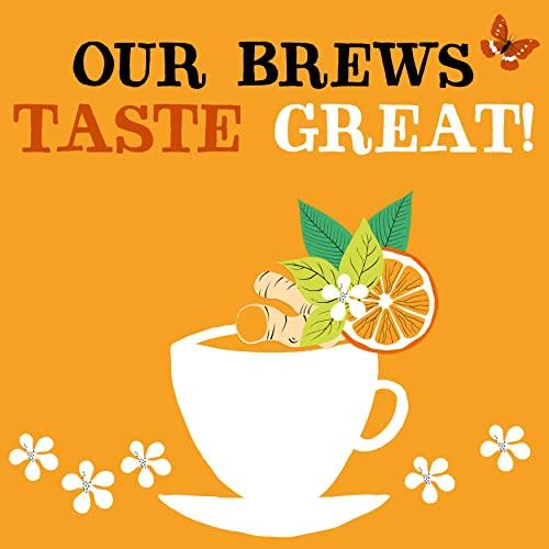 Clipper Natural, Fair & Delicious Clipper Tea, Orange & Turmeric, Organic Tea with Licorice Root, Orange Peel and Hibiscus, Plant Based Herbal Tea, Caffeine Free British Tea, 1 Pack, 20 Unbleached Tea Bags
