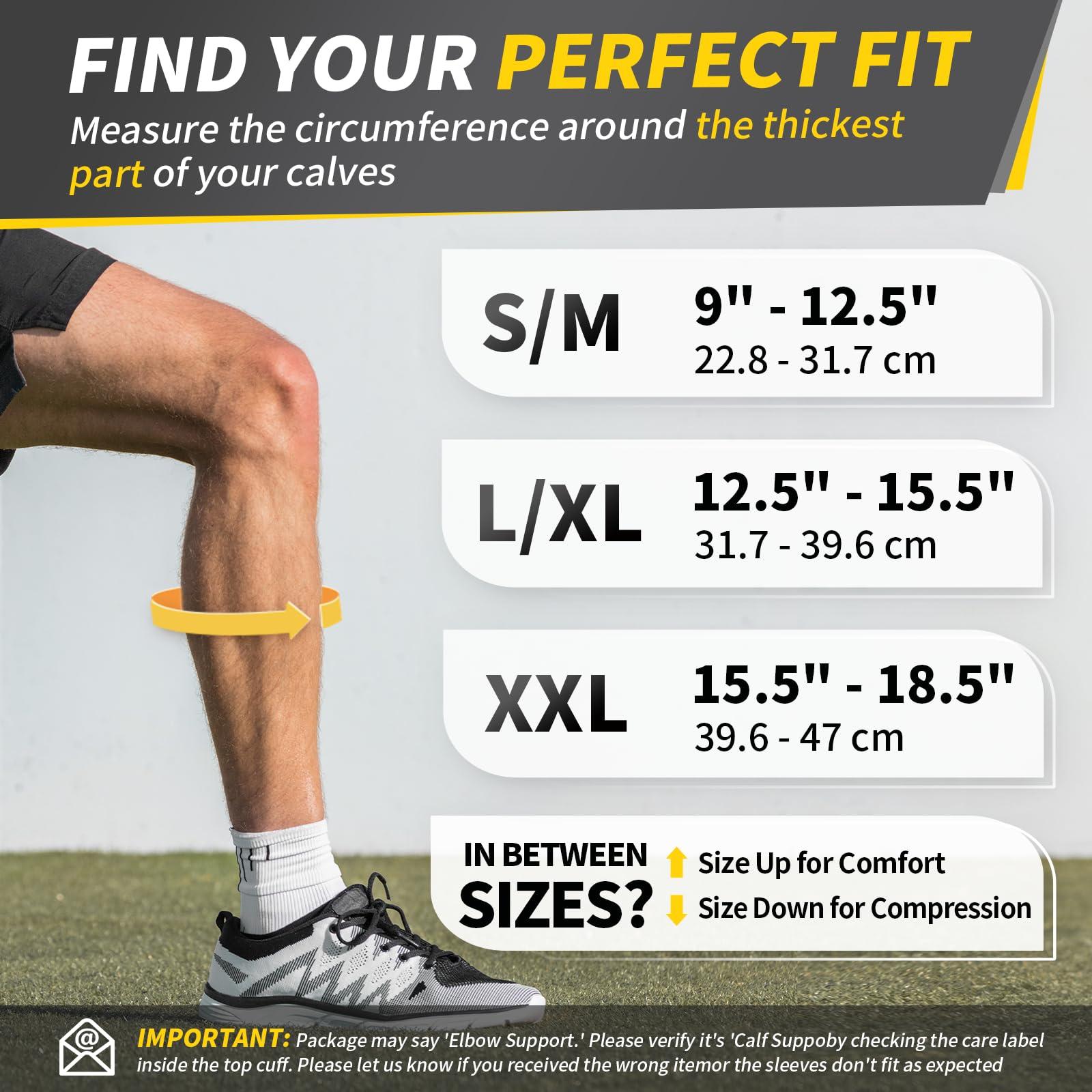 CAMBIVO CAMBIVO Calf Compression Sleeve Men & Women- Shin Splint Brace Support for Legs Pain Relief, Varicose Vein Treatment