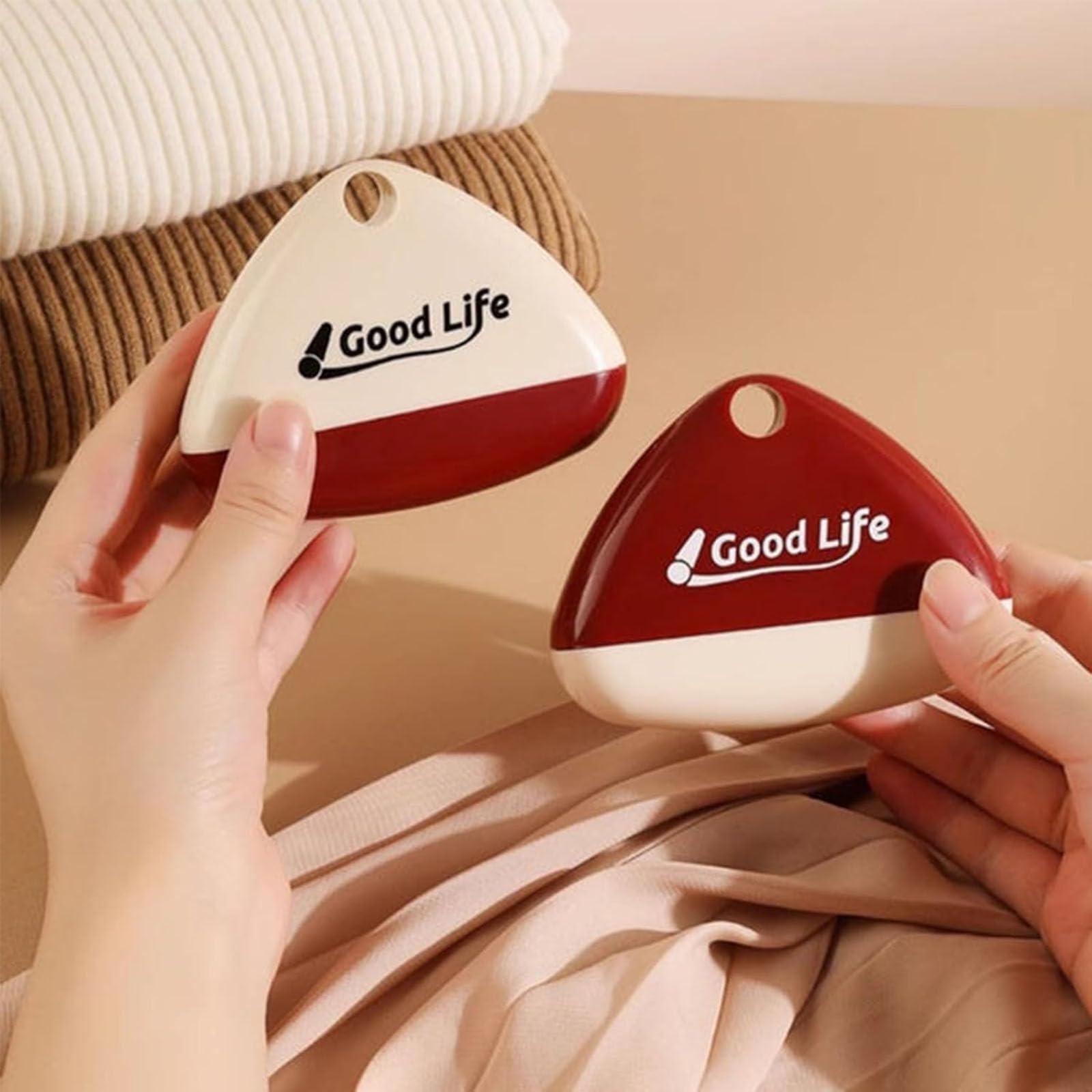 HEYDEZHI Good Life Lint Remover, Reusable Washable Lint Roller - Portable Pet Hair Remover for Clothes (White*3+Red*3)