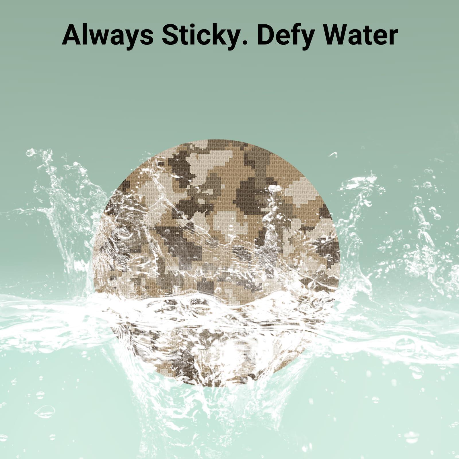 KOVOQ Kovoq Freestyle Libre 3 Sensor Adhesive Patches,Patterned Sensor Tape Protector,CGM Tape,16 pcs Colorful,Waterproof & Sweatproof,Sensor Covers for Kids Women Men,Sensor Tape,Camouflage