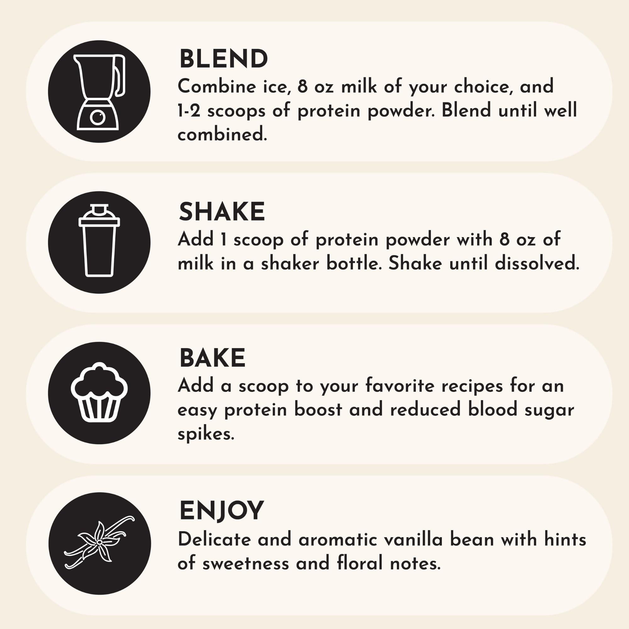 JUST INGREDIENTS JUST INGREDIENTS Vanilla Protein Powder | 15 Servings | 100% Grass-Fed Whey | Non-GMO, Gluten-Free, No Artificial Flavors