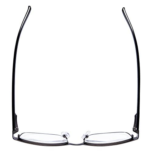 EYEGUARD EYEGUARD Readers Metal Deluxe Rectangular Reading Glasses for Men 1.00