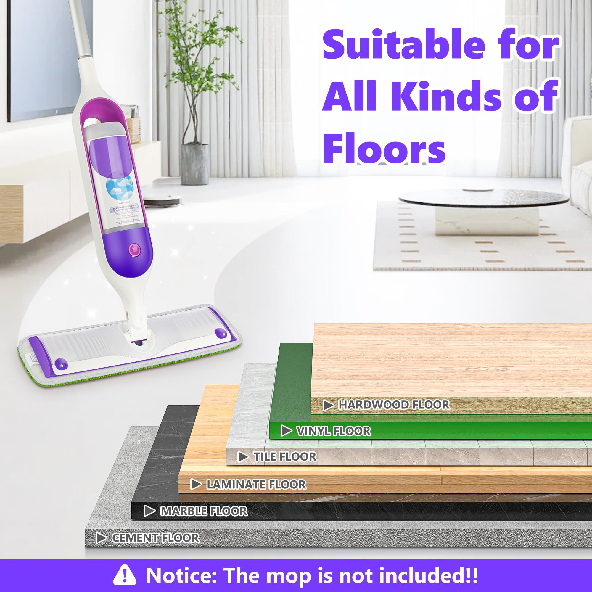 TINA&TONY Reusable Mop Pads Compatible with Swiffer PowerMop, Microfiber Mop Pads Refills Mop Heads Replacement for Swiffer Mop Spray Mop Floor Mop, Washable Reusable Floor Mopping Refills, 6 Pack