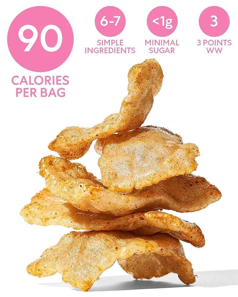 Independent Cuisine SNACKLINS Plant Based Crisps Vegan Healthy Snacks - Gluten Free, Grain Free, Plant Based Crisps, 100% Kosher, Low Calorie and No Added Sugar, Crunchy, Puffed Snack - Barbeque 3oz Bag (Case of 6)