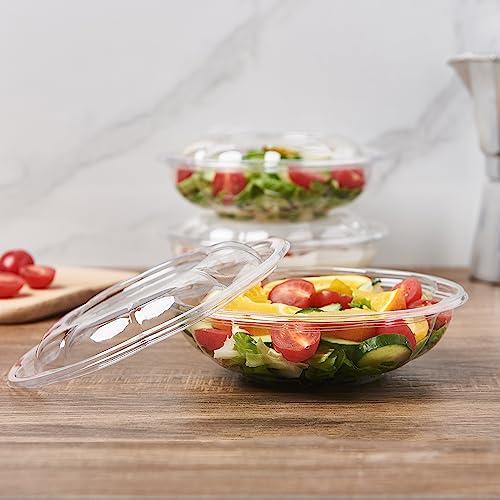 CIAO! CIAO! 18 oz Clear PET Fruit and Salad Bowl with Rose Dome Lid (150/case)