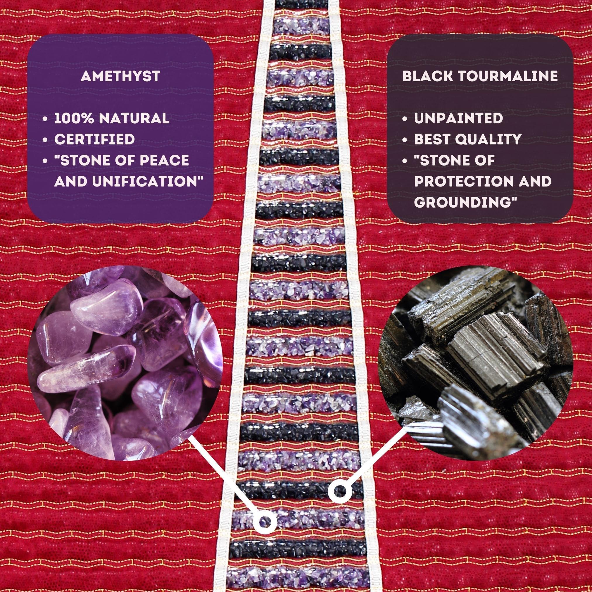 MediCrystal MediCrystal Far Infrared Heat Amethyst Tourmaline Mat - Professional 71"x32" - Warm & Heal Yourself with Natural Crystals - EMF-Free Adjustable Deep FIR Heating 86-158F - Original Manufacturer