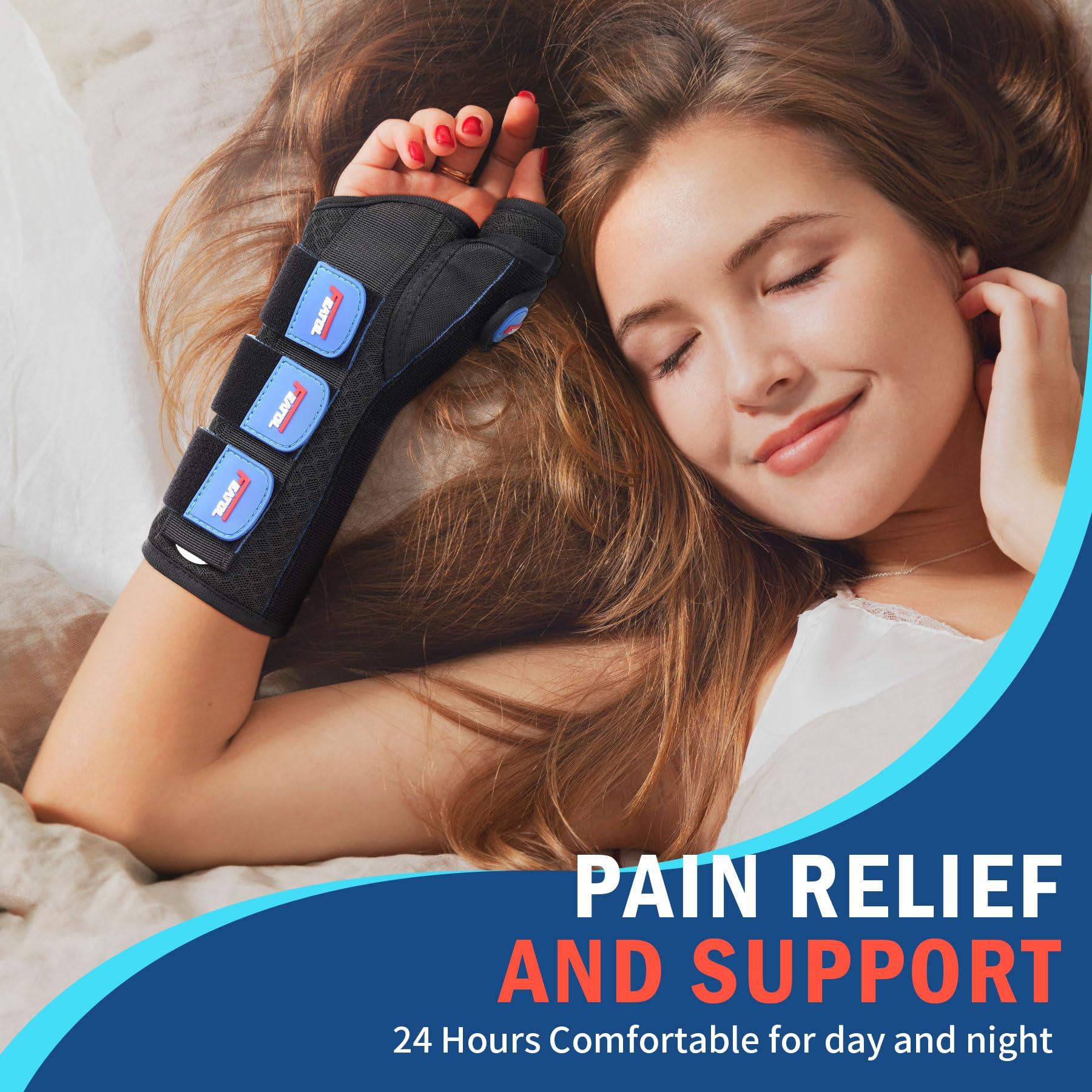 FEATOL FEATOL 2 Pack Wrist Brace with Thumb Spica Splint for De Quervain\'s Tenosynovitis, Carpal Tunnel, Tendonitis, Arthritis-Thumb Brace for Pain Relief-Left Right Hand-Large/Extra Large