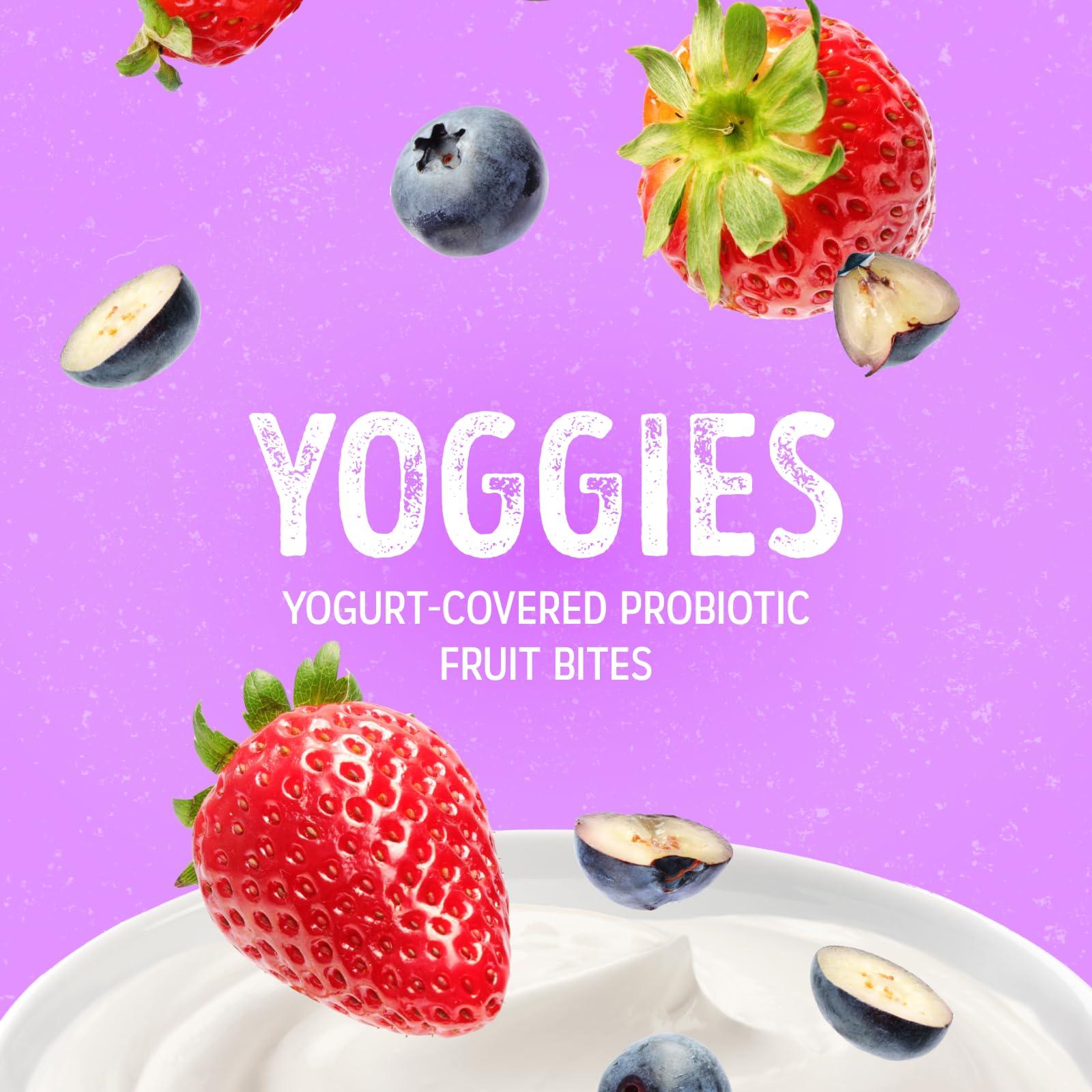 Nature\'s Garden Nature\'s Garden Probiotic Mixed Berry Yoggies 12 x 0.7oz (Pack of 4) Yogurt Covered Fruit Snacks, High Fiber, Real Fruit Pieces, Office Snack Variety Packs For Adults, No Artificial Ingredients, Gluten Free