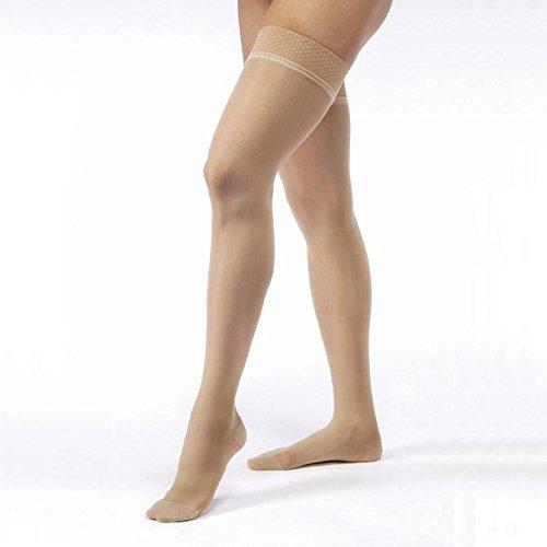 JOBST JOBST UltraSheer Thigh High with Sensitive Top Band, 30-40 mmHg Compression Stockings, Closed Toe, Large, Natural