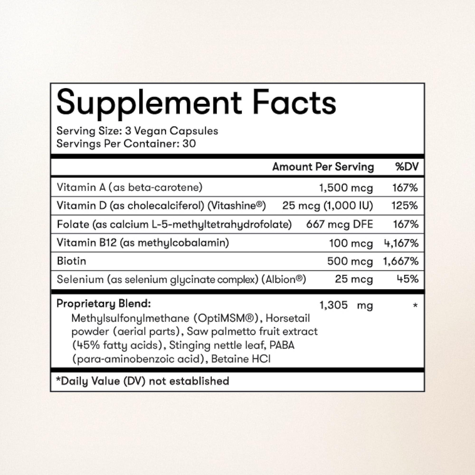 WELLBEL WELLBEL Women Clean Supplement for Hair, Skin, and Nails, Vegan, Gluten Free and Non GMO 90 Count