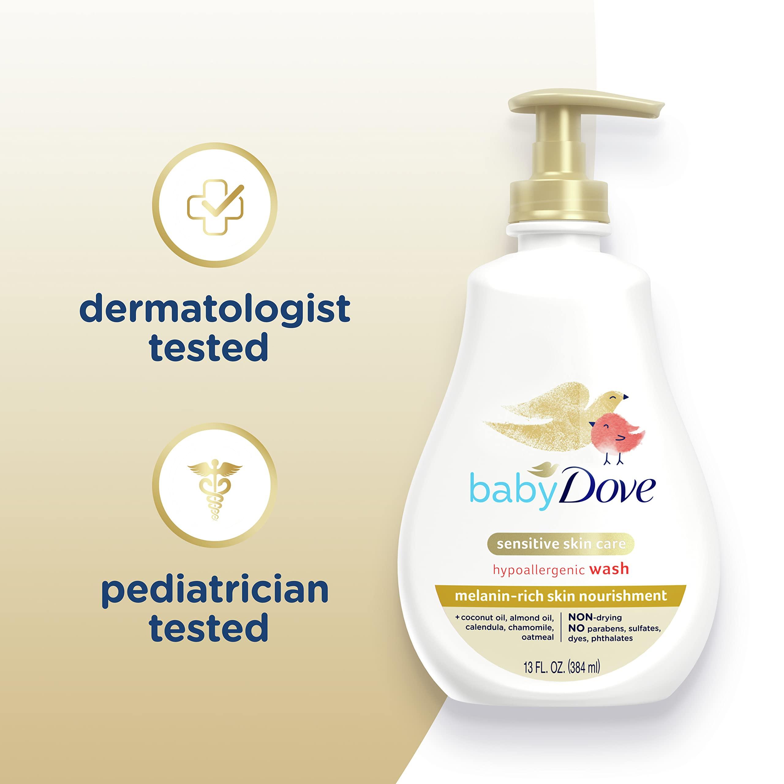 Baby Dove Baby Dove Sensitive Baby Wash For Baby Bath Time Melanin-rich Skin Nourishment Tear-Free and Hypoallergenic 13 oz