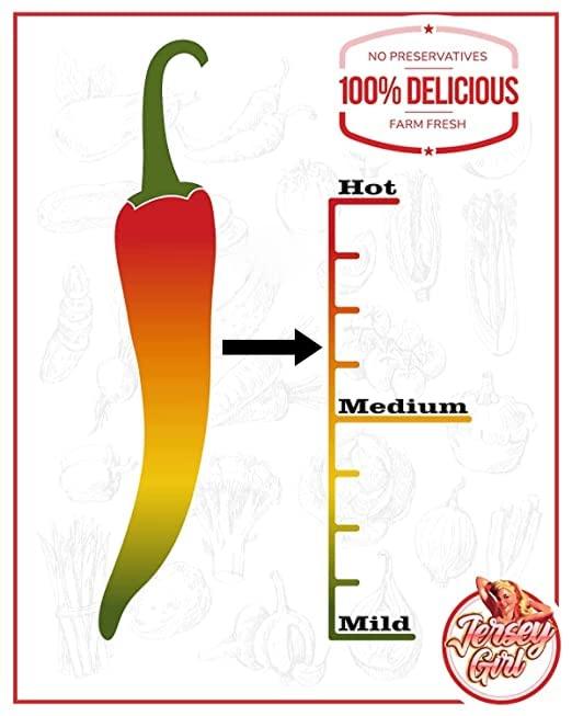 Jersey Girl Hot Sauce Co Jersey Girl Sizzlin' Sodium/Salt Free Hot Sauce - Made with Scorpion & Ghost Pepper 5oz (Spicy) All Natural Ingredients
