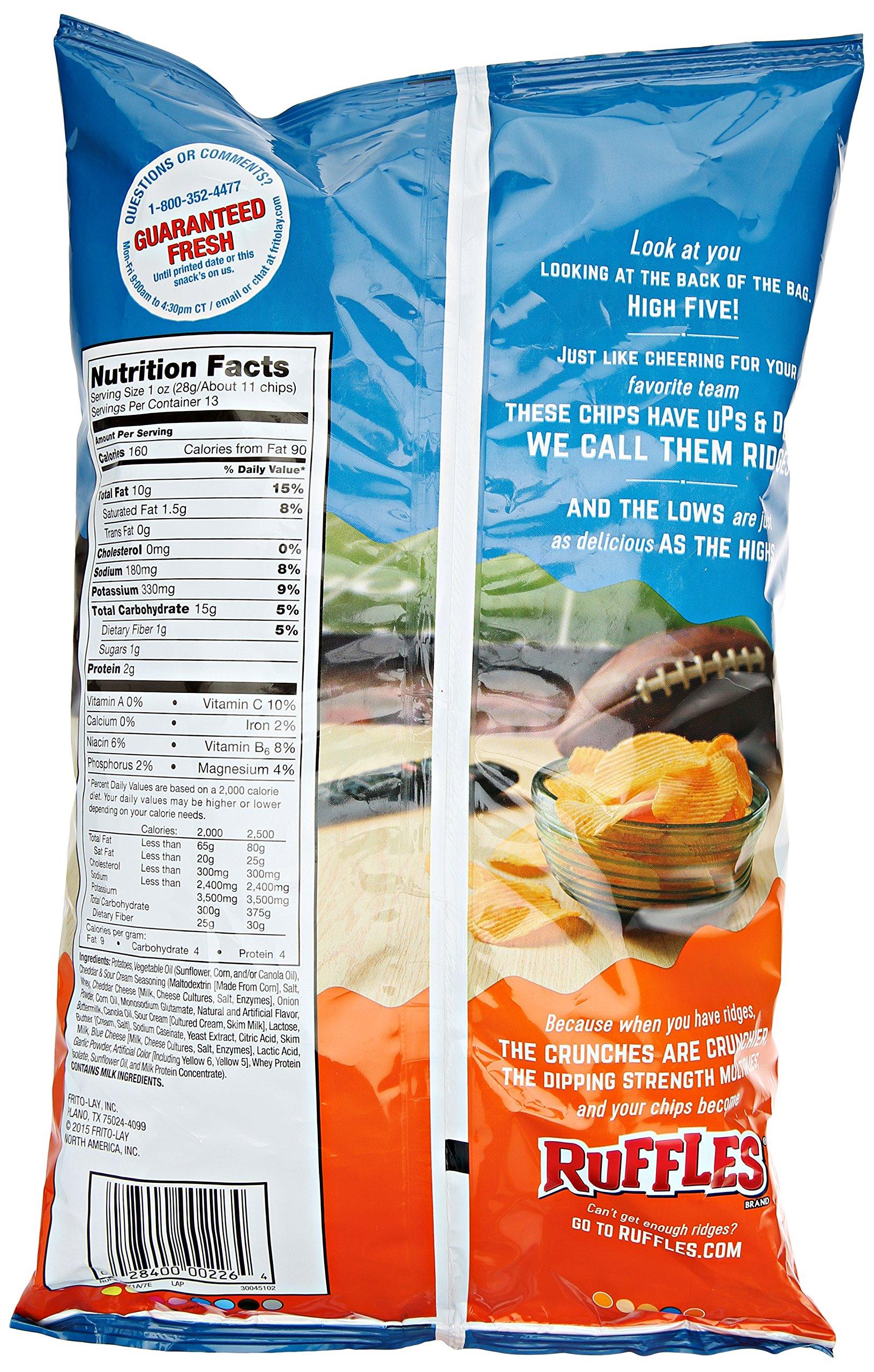 Ruffles Ruffles Cheddar & Sour Cream Flavored Potato Chips, Party Size! (13 Ounce)