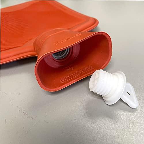 Aquapapa Hot Water Bottle Large Classic Non Toxic Natural Rubber Bag with Heart Red Knit Cover, 2L Pain Relief from Sore Muscle Cramps Injuries Back Pain Warm Cold Therapy, 1/2 Gallon