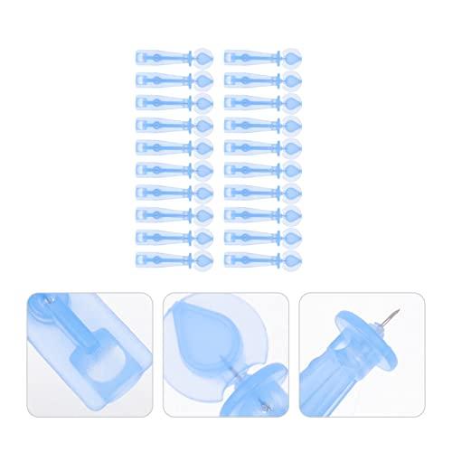 Healifty Lancets for Blood Testing, 200pcs Safety Lancets 30G Lancet Pen Tip Needle Bloodletting Pens Blood Sample Lancets for Blood Glucose Testing, Sky- Blue