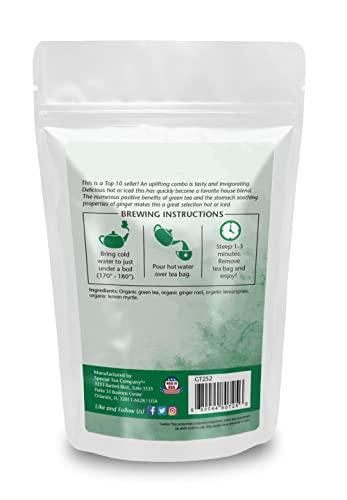 SpecialTea Company Special Tea Lemon Ginger Snap Organic Green Tea, 20 Tea Bags
