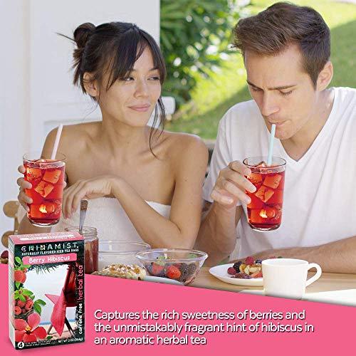 China Mist Iced Tea China Mist Iced Tea Berry Hibiscus Herbal Tea Infusion Refreshing and Delicious Each Tea Bag Yields 1/2 Gallon 4 bags.