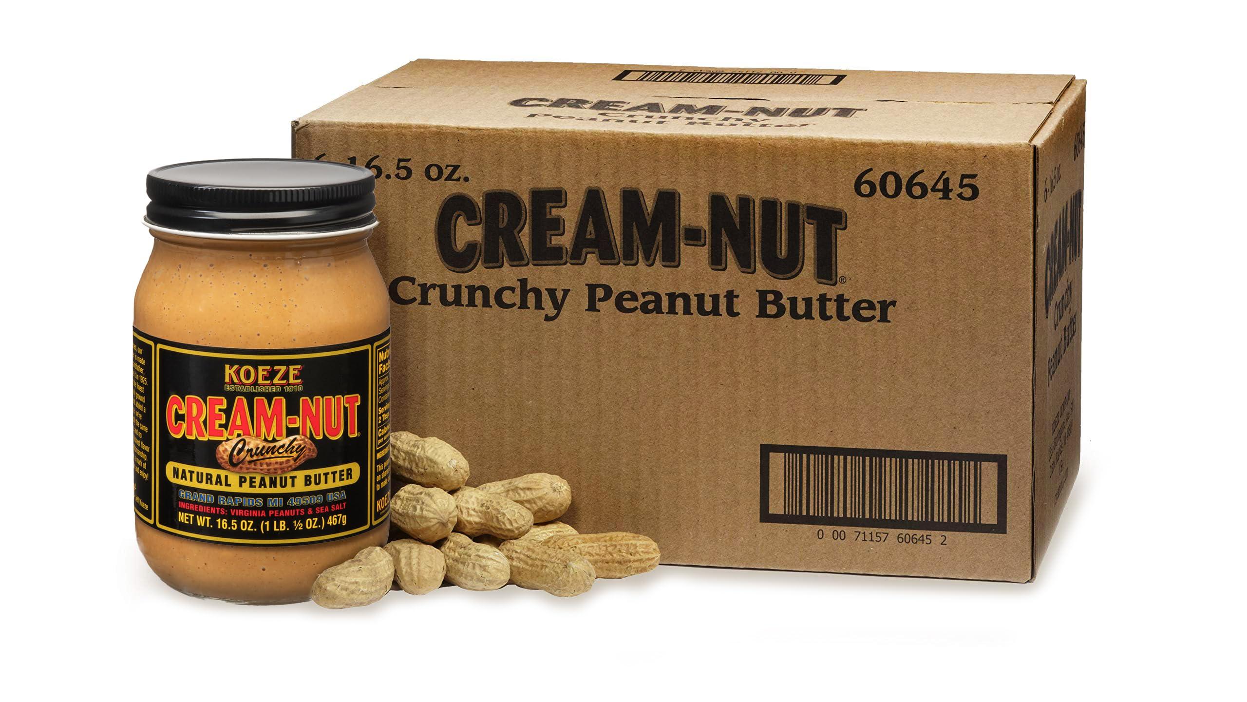 Cream-Nut Case of Cream Nut Crunchy Peanut Butter - (6 Jars)