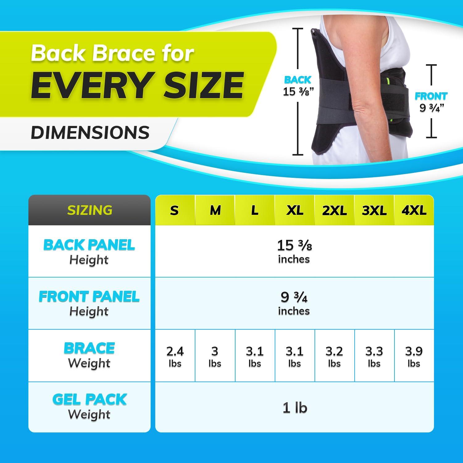 BraceAbility BraceAbility LSO Back Brace for Herniated, Degenerative & Bulging Disc Pain Relief, Sciatica, Spine Stenosis | Medical Lumbar Support Device for Post Surgery & Fractures with Hot/Cold Therapy (2XL)