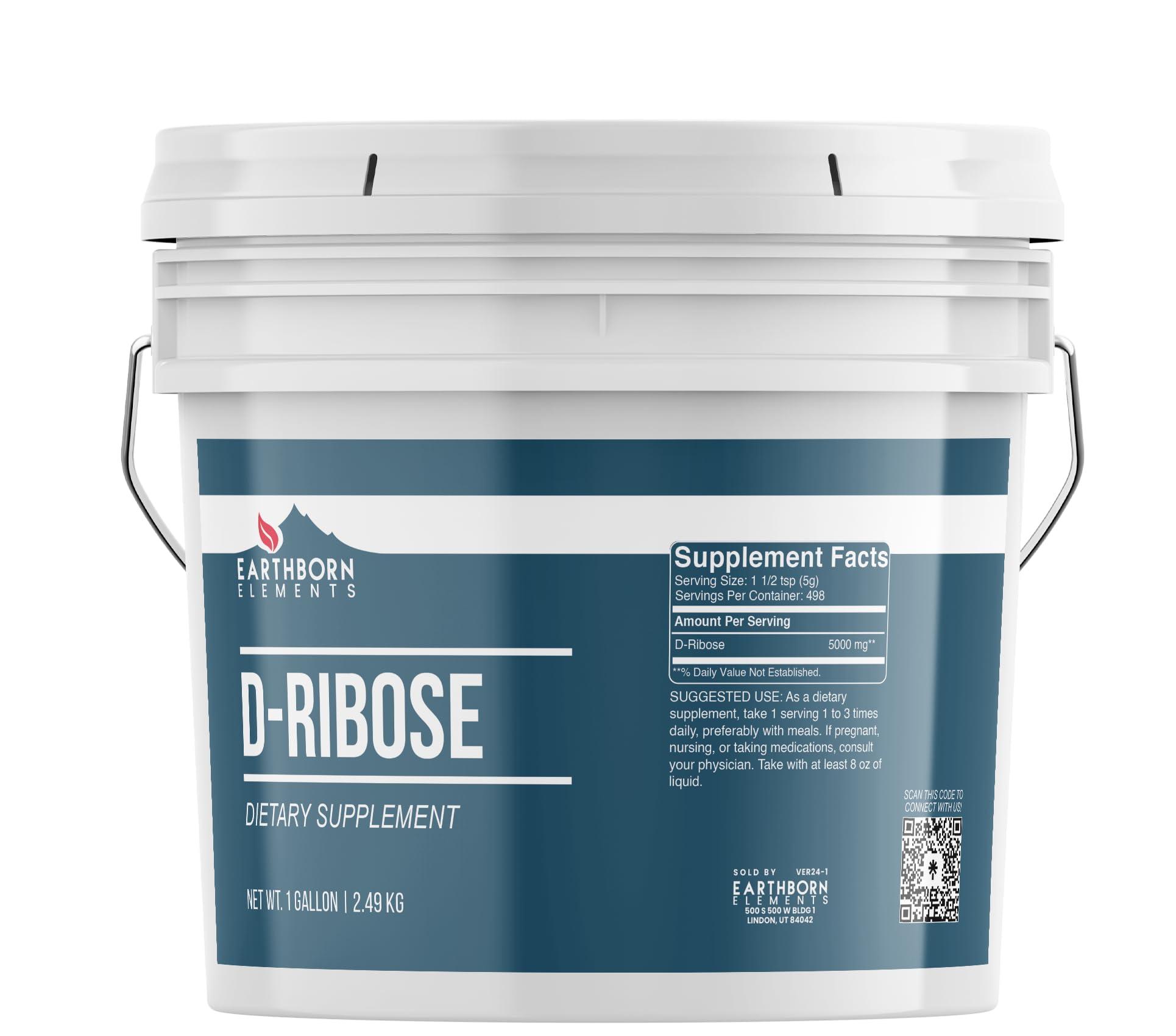 Earthborn Elements Earthborn Elements D-Ribose 1 Gallon, Pure & Undiluted, Dietary Supplement