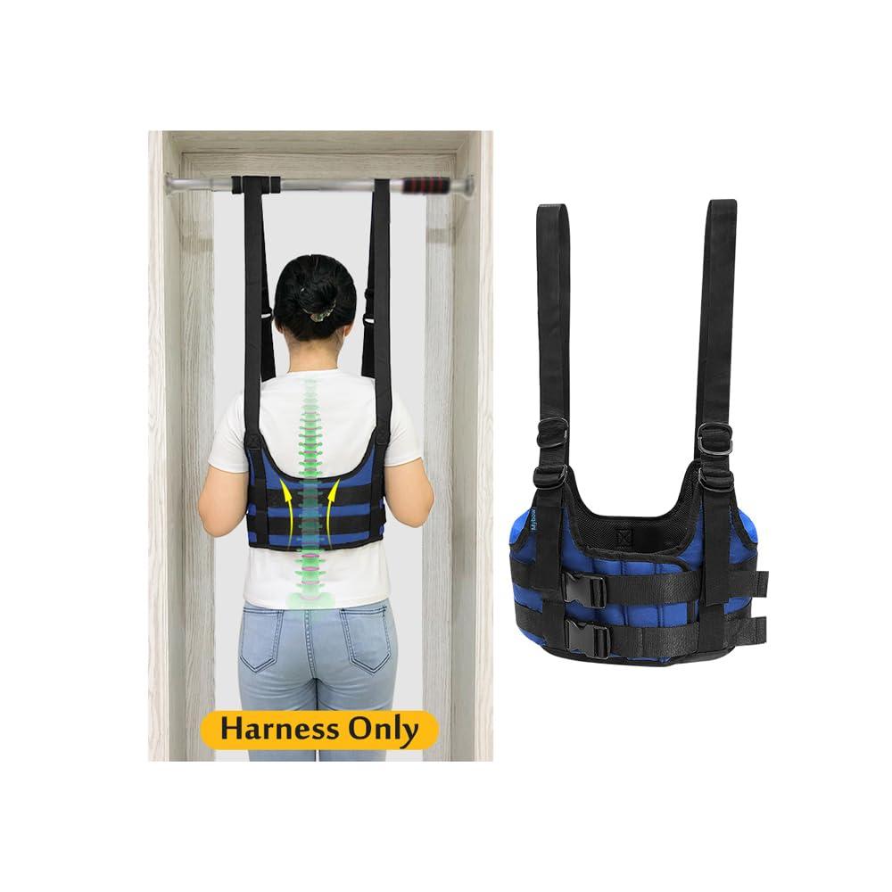 Mybow Mybow Back Stretcher Lumbar Traction Device Spine Decompression Belt for Pain Relief Stretcher Spinal Back Belt Portable Thoracic Spinal Decompression Harness Stretching Device (M)