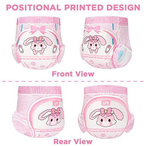 Littleforbig Littleforbig Adult Printed Diaper 2 PCS - Baby Usagi Cute Diaper (Medium 28\"-38\")