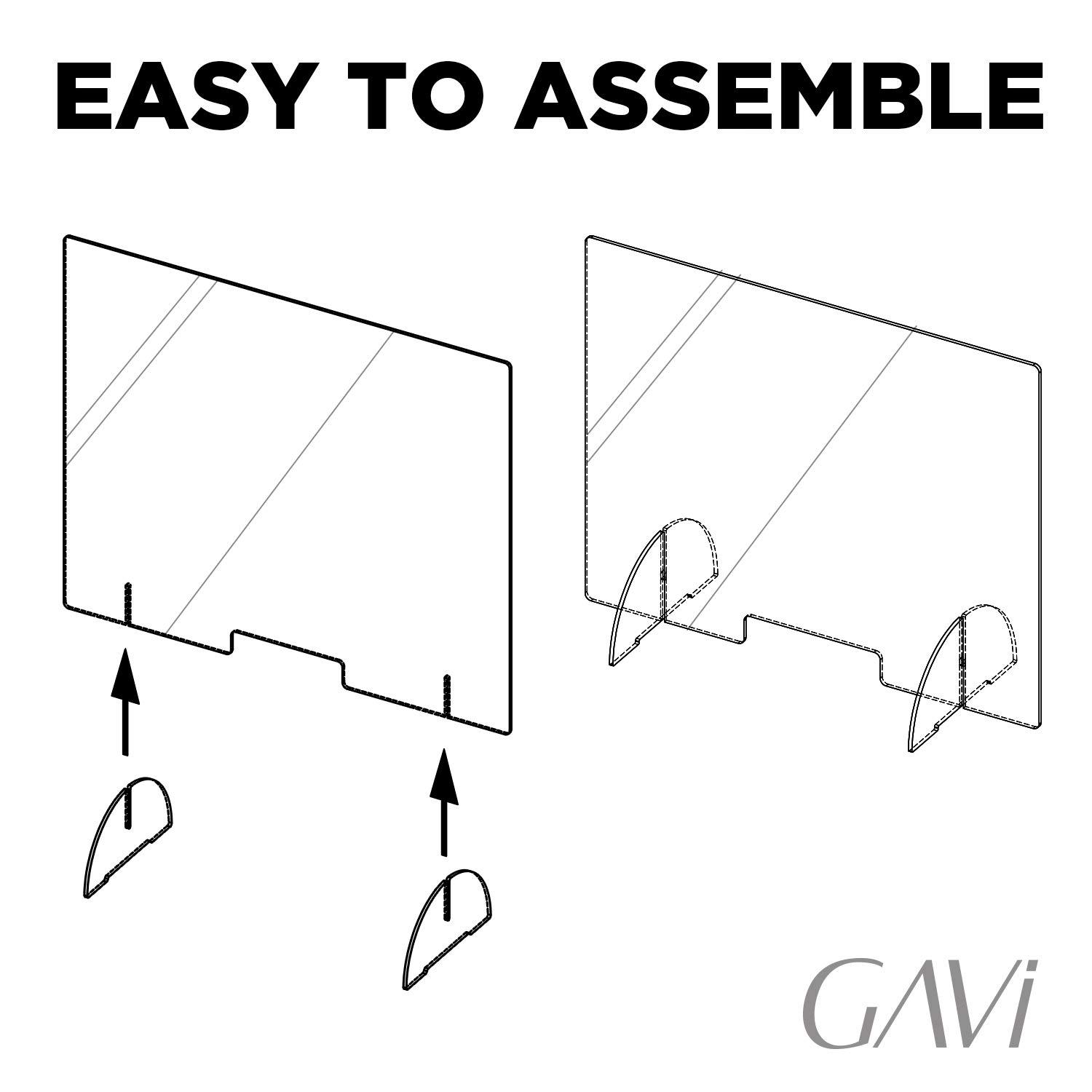 GAVI Point of Purchase Sneeze Guard Shield by GAVI - Acrylic Protection (Bulk 5 Quantity - 30"x24")