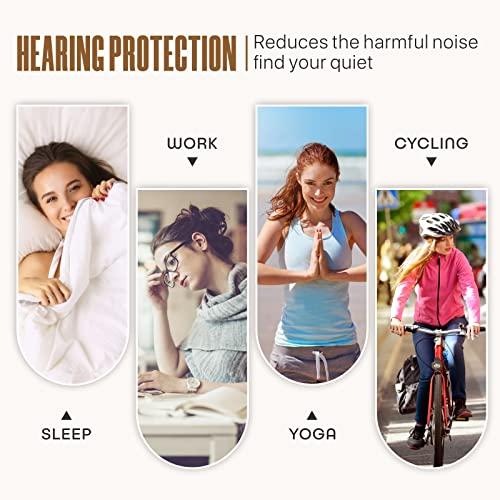 softvox softvox Small Ear Plugs 2 Pairs, Soft Silicone Noise Reduction Earplugs for Adults Kids 12+, Sound Blocking Earbuds for Sleeping, Snoring, Work, Concerts, Music,Travel,Motorcycle