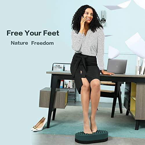 DIKDOC Dikdoc Foot Rest for Under Desk at Work, Home Office Foot Stool, Ottoman Foot Massager for Plantar Fasciitis Relief, Soft Silicone Footrests, Anti-Fatigue Fidget Toy (Eucalyptus)