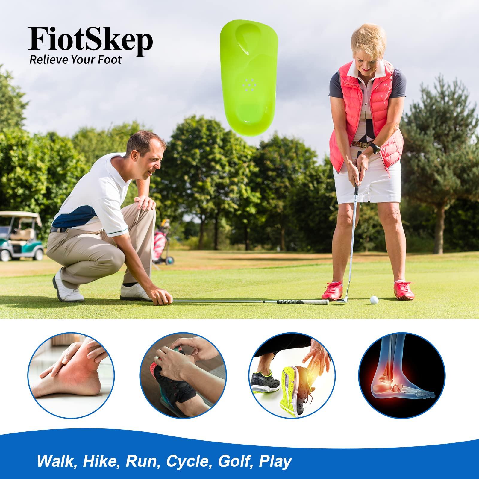 FiotSkep FiotSkep 3/4 Original High Arch Inserts Firm Orthotics for Plantar Fasciitis Flat Feet Over-Pronation, Comfort Metatarsal Pad Support Insoles Relief Heel Spur Pain