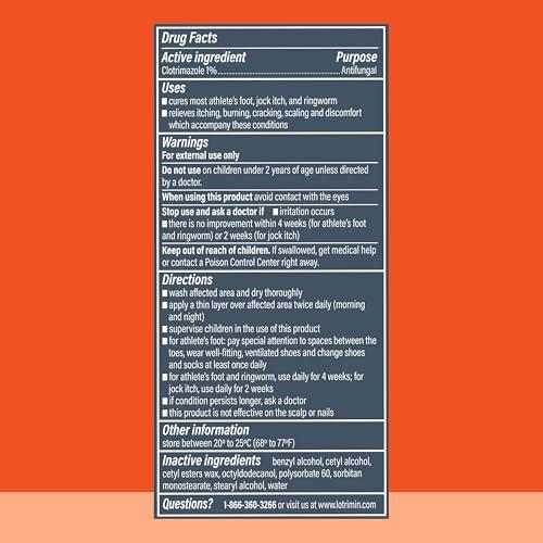 Lotrimin Lotrimin AF Cream: Athlete's Foot 1% Clotrimazole Antifungal Treatment, Clinically Proven Effective, 1.1 Ounce (New Look)