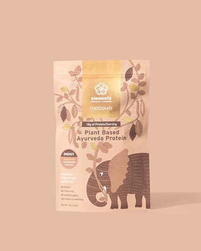 Elements Truffles Elements Plant Based Vegan Chocolate Protein Powder - Meal Replacement Shake Made from Pure Organic Yellow Peas & Raw Cacao - Keto, Dairy Free, Soy Free, Paleo, and Non-GMO - 1lb - 14 Servings
