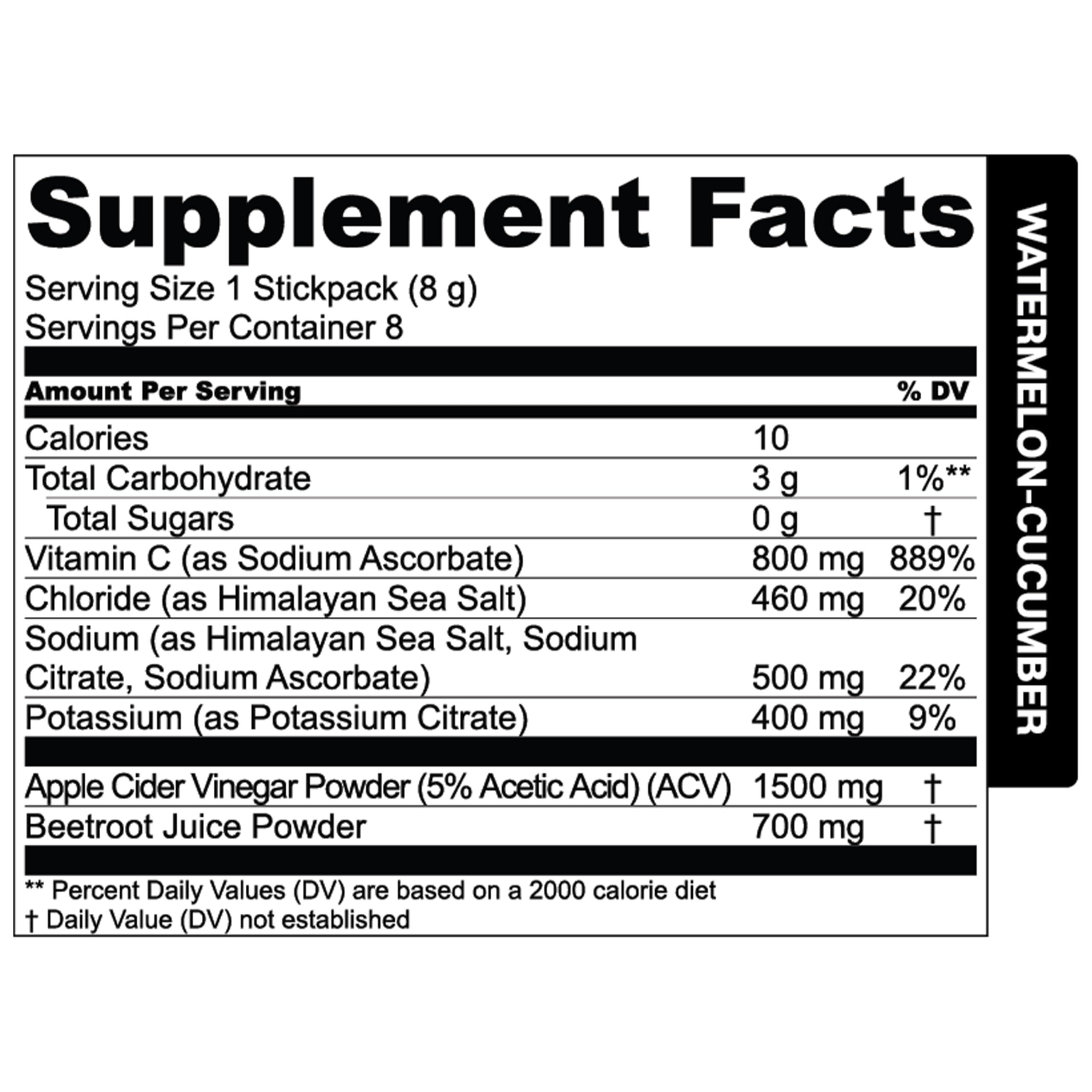 Essential Elements Essential Elements Hydration Packets - Watermelon Cucumber Pack - Sugar Free Electrolytes Powder Packets - 50 Stick Packs of Electrolytes Powder No Sugar - Hydration Drink - with ACV & Vitamin C