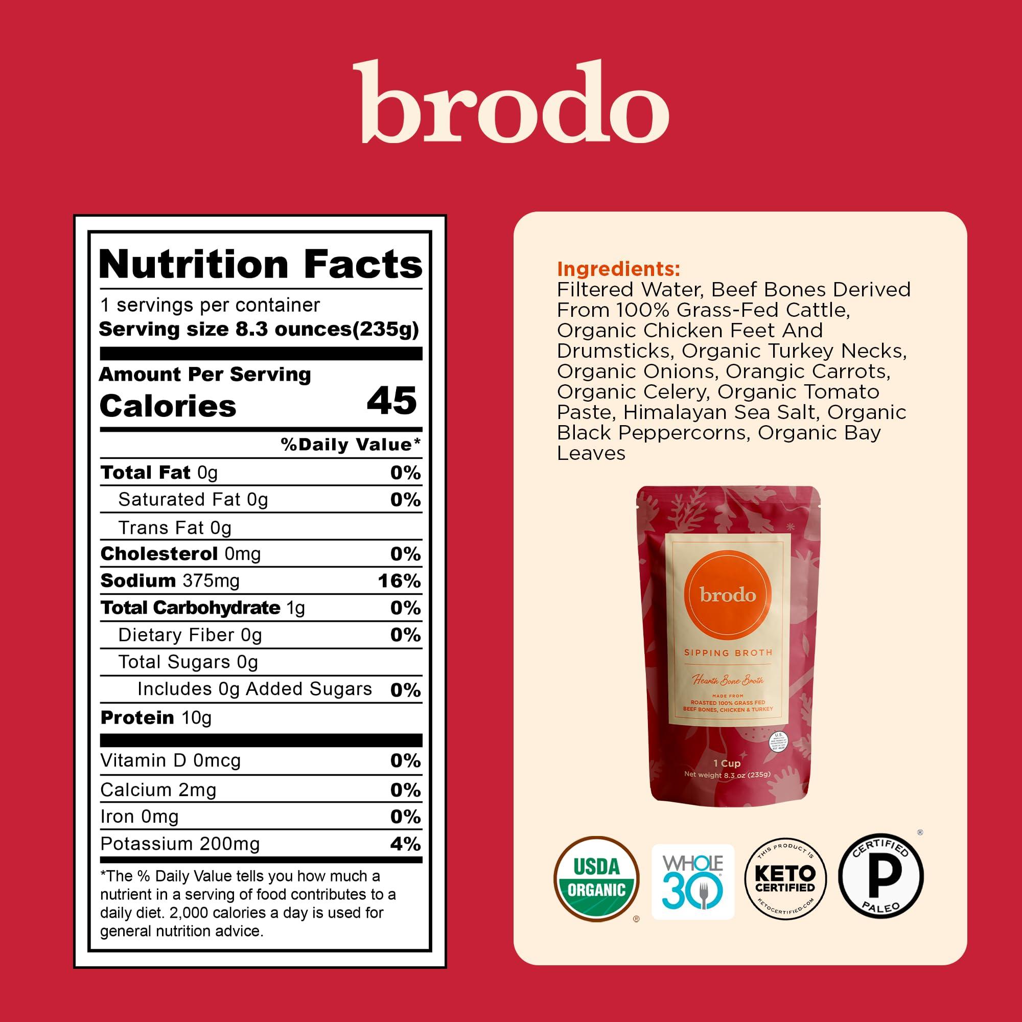 Brodo Brodo Chicken Broth (8.3 Ounce (Pack of 6), Brodo Variety Pack)