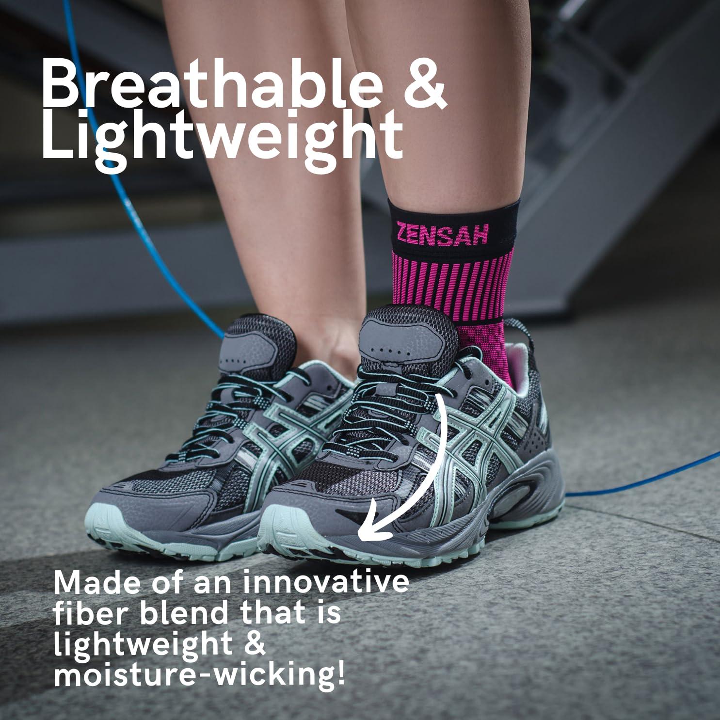 Zensah Zensah Ankle Support - Compression Ankle Brace - Great for Running, Soccer, Volleyball, Sports - Ankle Sleeve Helps Sprains, Tendonitis, Pain (X-Large, Heather Grey)