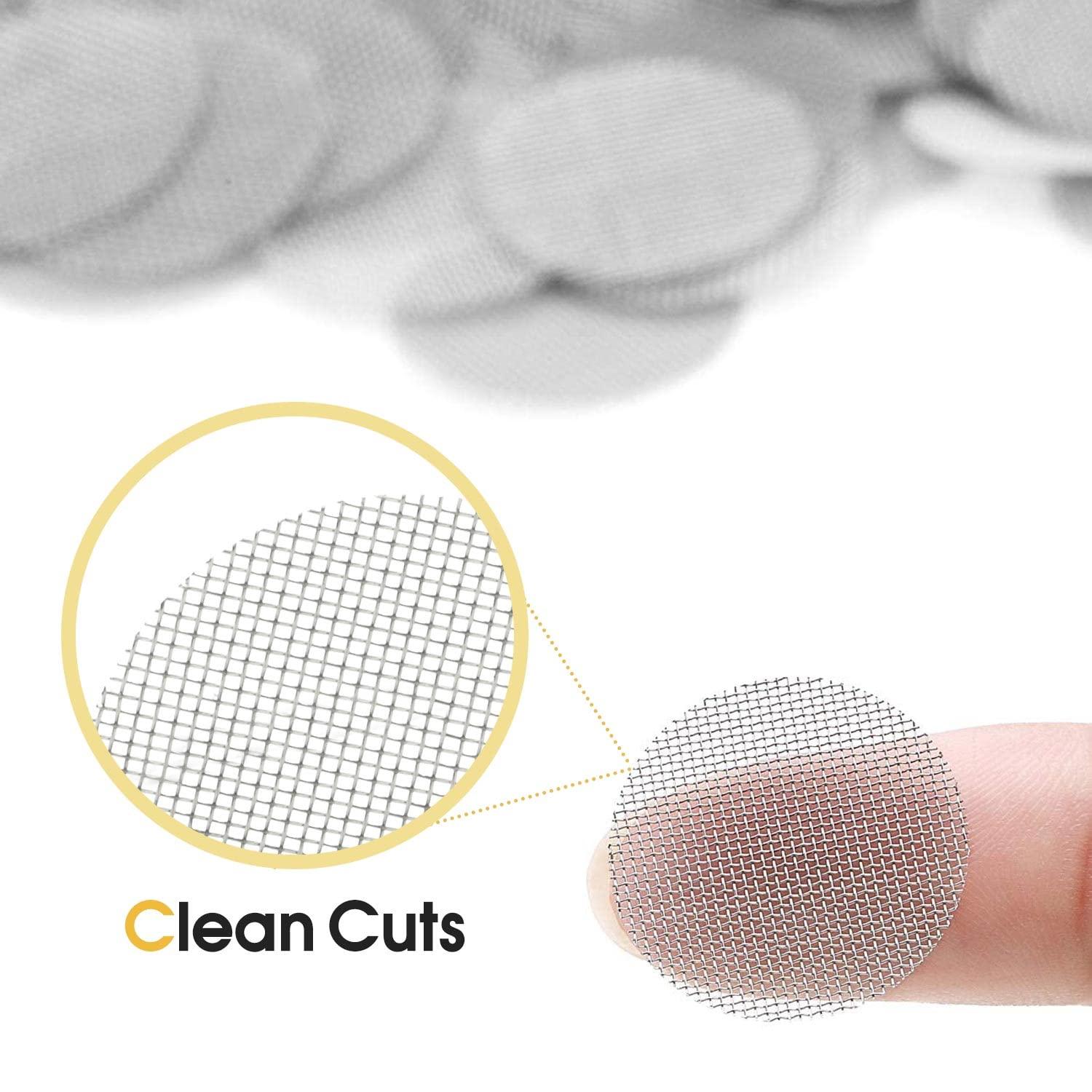 STANKER Pipe Screens 120pcs 1/2 Inch 12.7mm Stainless Steel Pipe Screen, 0.5 Inch Metal Mesh Filter Screen