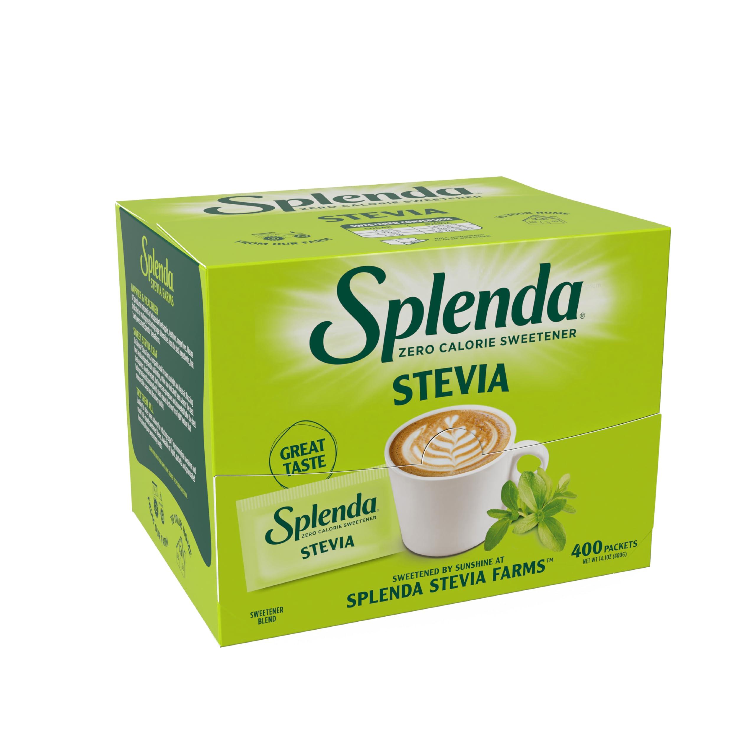SPLENDA SPLENDA Stevia Zero Calorie Sweetener, Sugar Substitute Packets, 400 Count (Pack of 1)