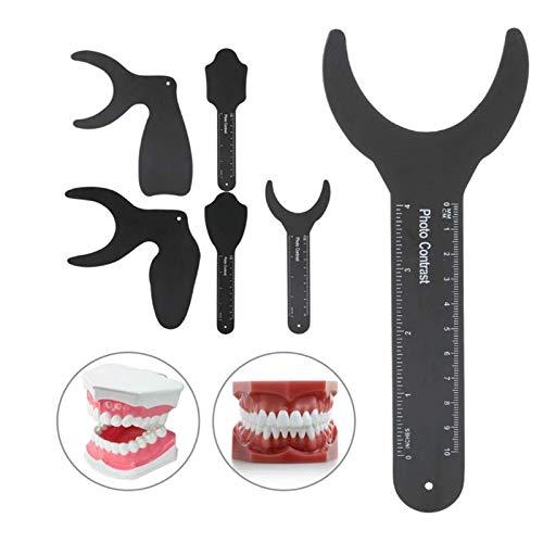 N/U 6Pcs Dental Photo Contrast Black Background Board Intraoral Orthodontic Photographic Contrast Palatal Photography Contraster