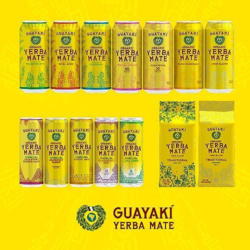 Guayaki Guayaki Yerba Mate, Sparkling Clean Energy Drink Alternative, Organic Classic Gold, 12oz, 120mg Caffeine
