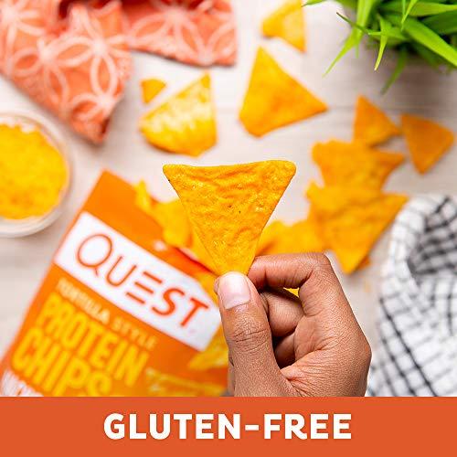Quest Nutrition Quest Nutrition Nacho Cheese Tortilla Style Protein Chips, 18g Protein, 4g Net Carb, Low Carb, Gluten Free, 1.1 oz (Pack of 12)