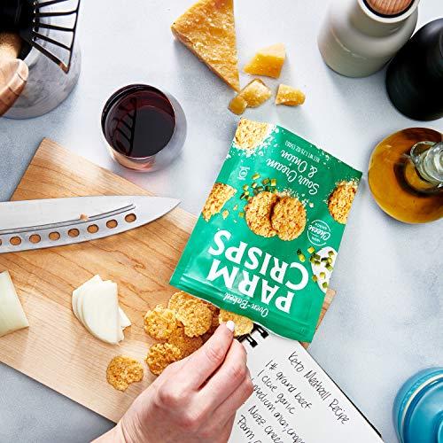 Parmcrisps ParmCrisps – Sour Cream & Onion Cheese Parm Crisps, Made Simply with 100% REAL Cheese | Healthy Keto Snacks, Low Carb, High Protein, Gluten Free, Oven Baked, Keto-Friendly | 1.75 Oz (Pack of 12)