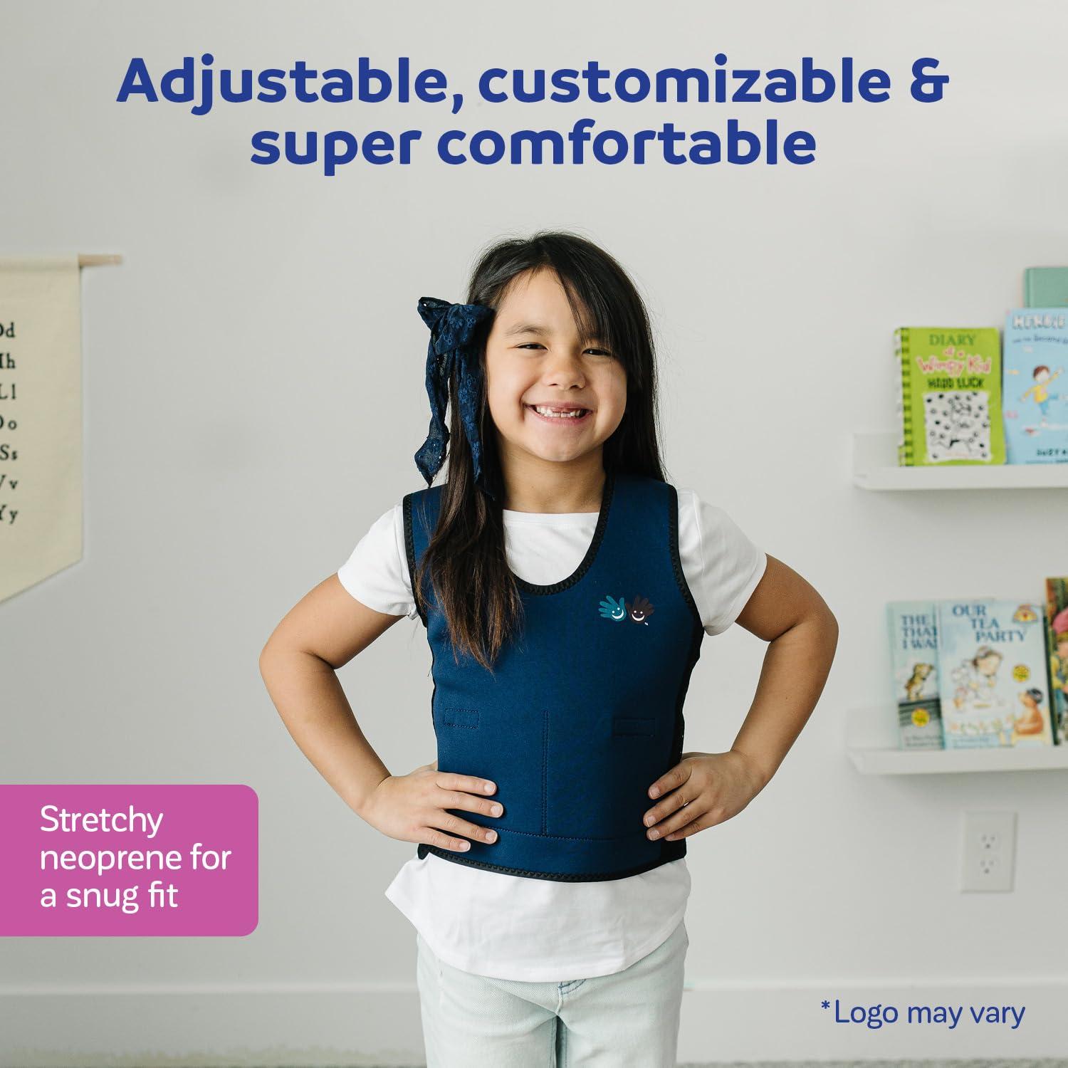 Fun and Function Fun and Function - Blue Weighted Compression Vest for Kids & Adults - Calming Sensory Compression Vest for Kids - Weighted Vest for Sensory Needs - Toddlers, Kids, Teens & Adults Sizing
