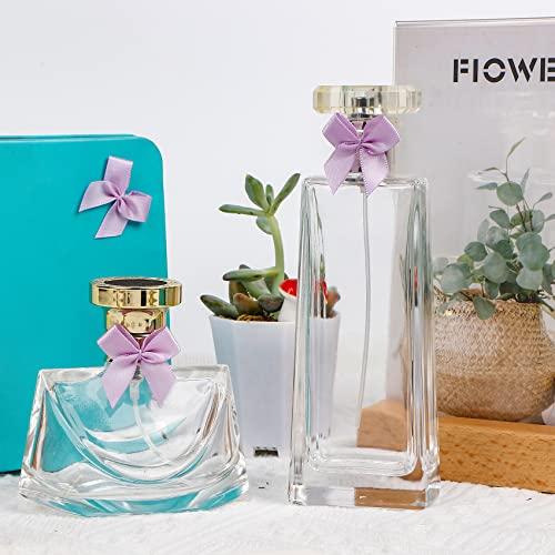 SIMISI RIBBON 150 Pieces Light Purple Mini Ribbon Bows for Crafts Tiny Satin Bow for Gift Wrapping, Invitations, Christmas Tree