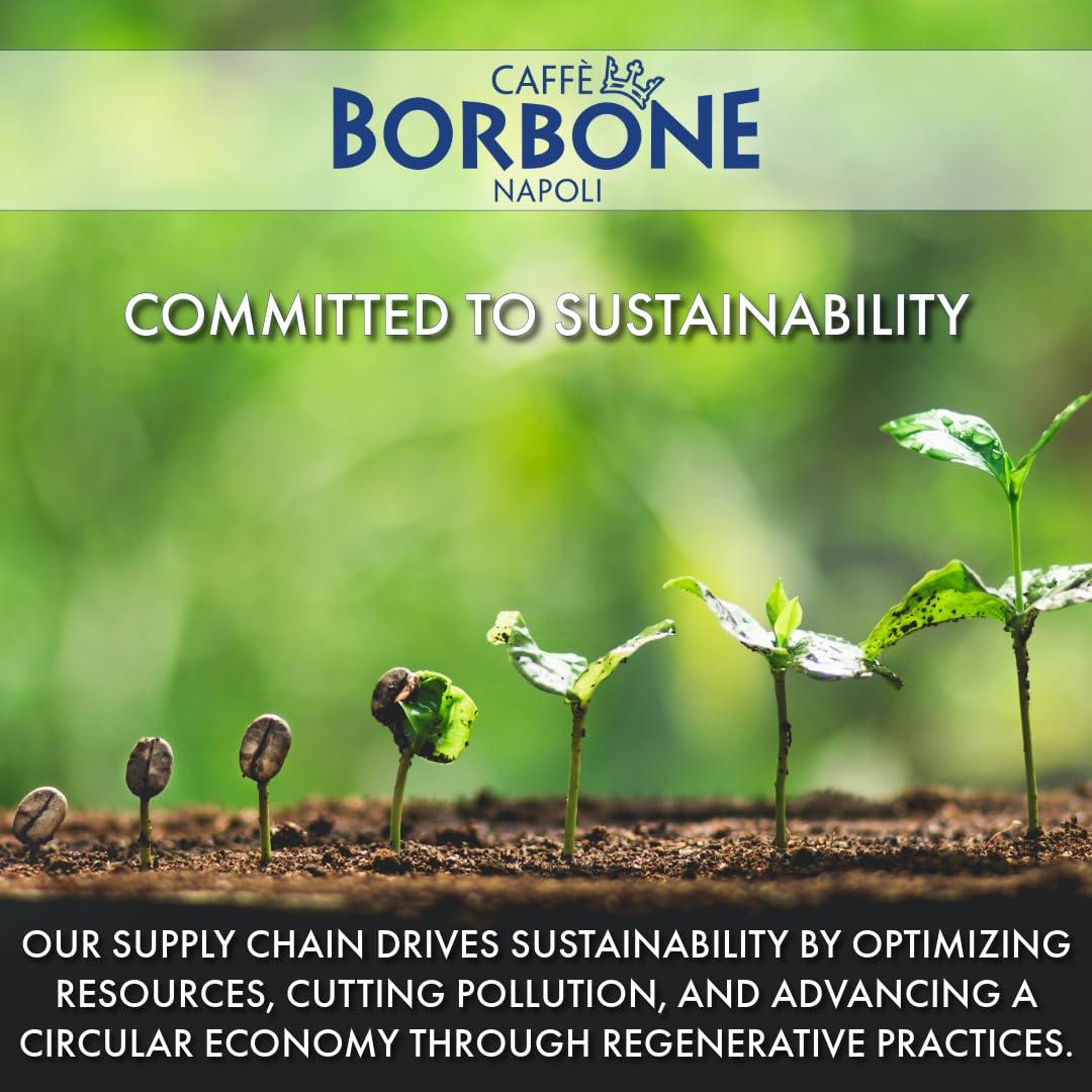 Caff Borbone Caffe Borbone Whole Bean Coffee, Medium Roast Robusta Blend, Espresso Intenso, Strong and Creamy Italian Coffee, 2.2 lb Bag