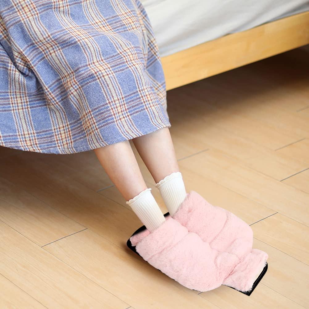 Ztexkee Foot Warmer Under Desk, Reusable Hot Water Bottle 2L Cold and Hot Rubber Hot Water Bag with Plush Cover Portable Hot Water Bottle Helps Relieve Muscle Aches & Pains