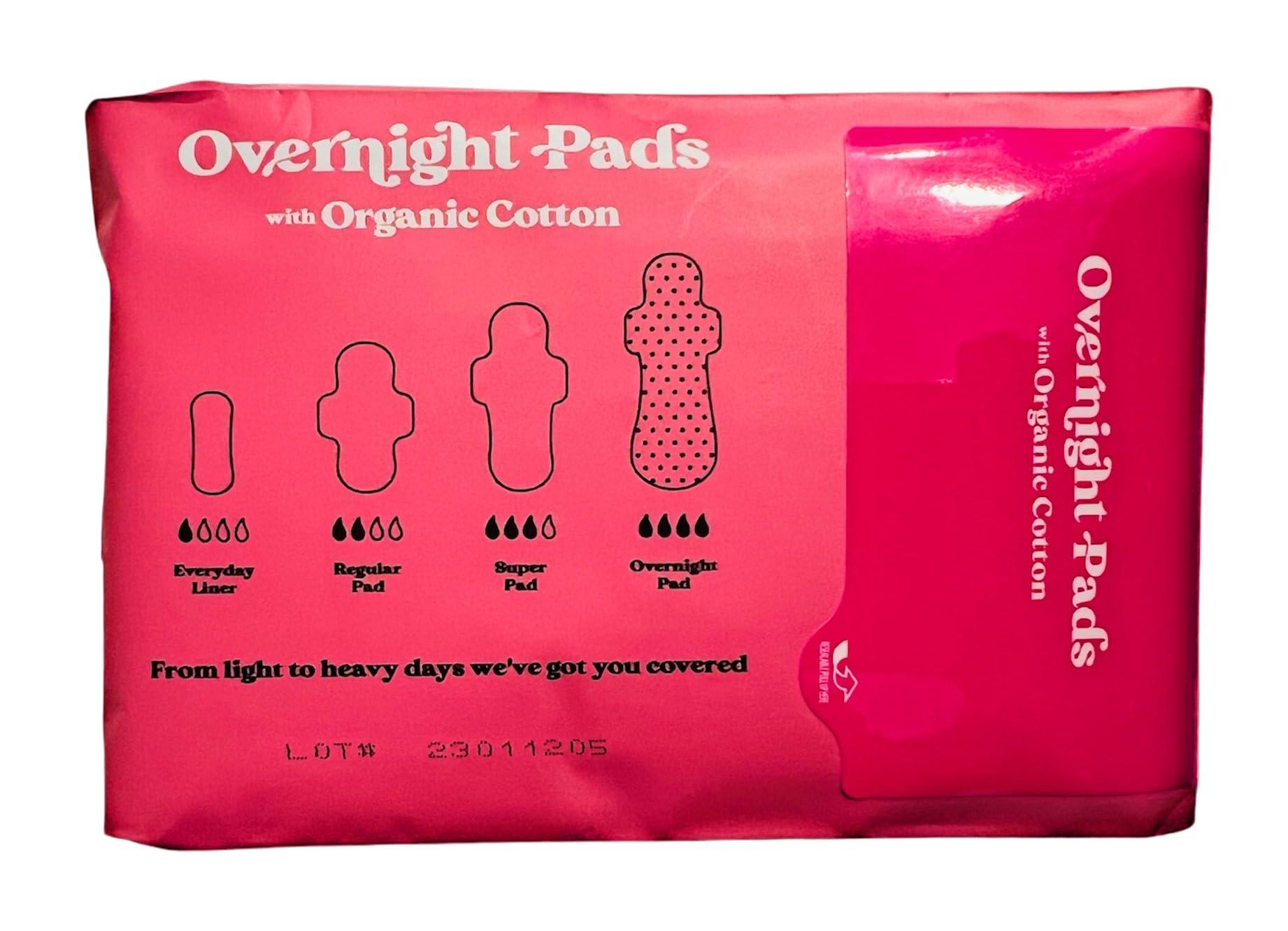 B-Pure B-Pure Lavender and Aloe Infused Overnight Pads, 6 ct