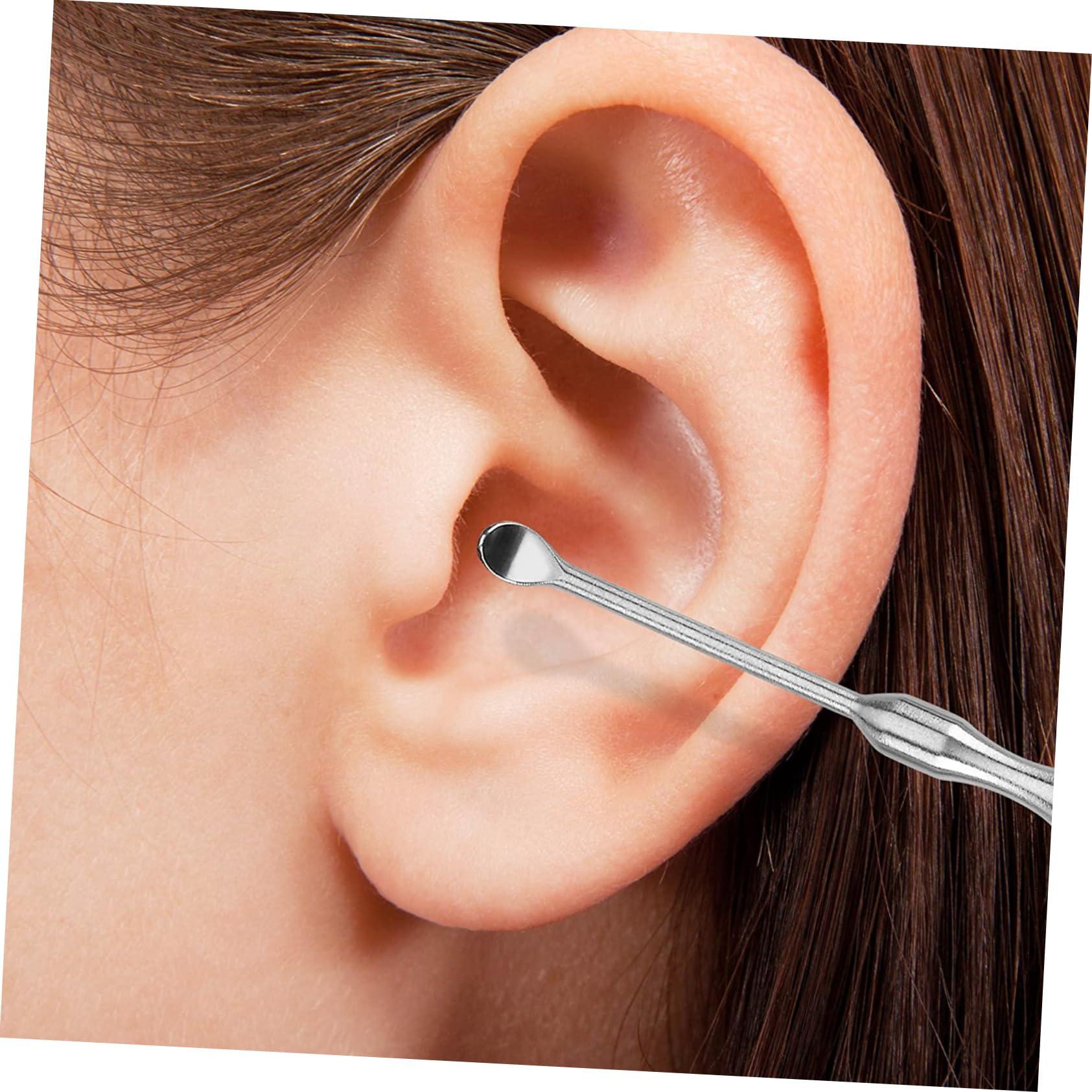 Healvian Healvian 18 Pcs Ear Picking Set Kit Earwax Ear Something Cleaner Buds Removal Ear Cleaning Drops Vet Ear Digger LED Strip Lights Cancelling Washer Device Silver Stainless Steel 410